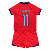 Anglicko Marcus Rashford #11 Vonkajší Detský futbalový dres MS 2022 Krátky Rukáv (+ trenírky)